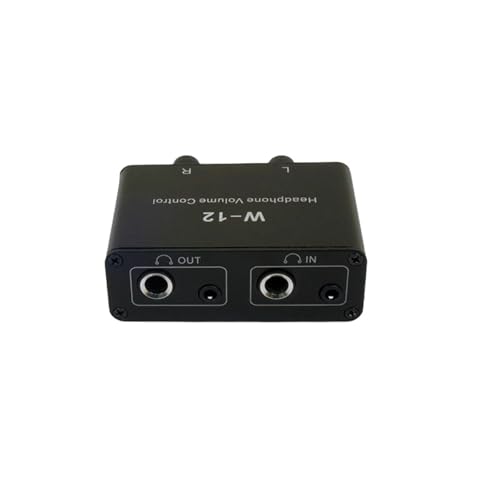 Dasbsug Controlador de volúmenes portátil de 6,35 mm y 3,5 mm, atenuador de volúmenes para varios usos con auriculares e instrumentos musicales, carcasa de aluminio