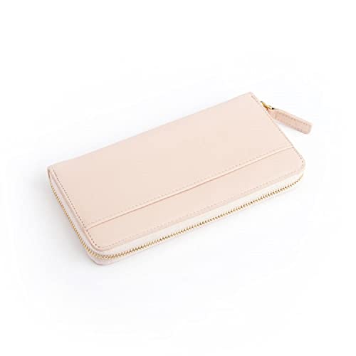 Royce Leather RFID Blocking Continental Wallet - Carnation-Pink2