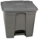 Chabrias Ltd 30 Litre Clinical School Garbage Recycling Waste Hyginic Foot Pedal Plastic Bin (Grey)