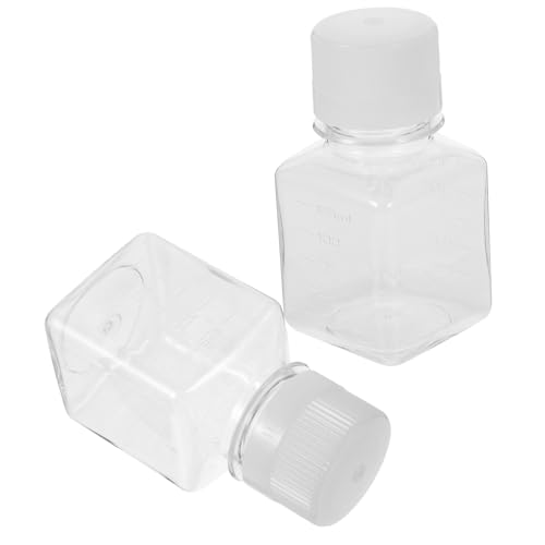 COSMEVIVI 125ml Plastic Serum Vials Narrow Mouth Bottles Containers for Laboratory Easy to Refill