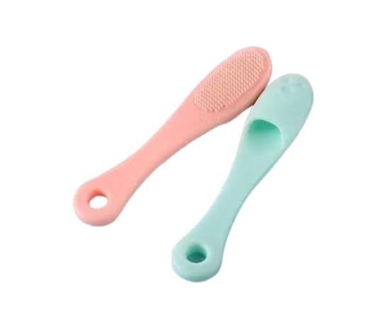 Unvelis Silicone Face Cleansing Brush, 2 Pcs, Pink and Blue, Manual Blackhead Remover and Pore Cleanser, Finger Scrubber Tool for All Skin Types-image-39