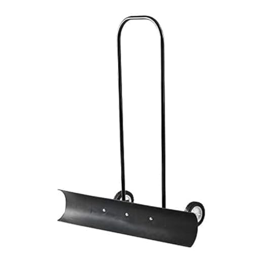 The Snowcaster 70SNC 36-Inch Heavy Duty Bi-Directional Wheeled Snow Pusher, Black
