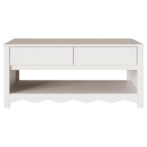 Table basse blanche de salon Drammen idéale pour vos soirées canapé - 8