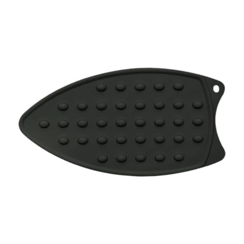 Folpus Pat di ferro multiuso pad paccolo di calore portatile tappetino in silicone resistente al calore per ferro di ferro da stiro per la, Nero