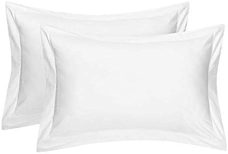 Comfort Beddings 1000 Hilos 100% algodón Egipcio Oxford Blanco Extra Grande Funda de Almohada par 22" x 31" Cover
