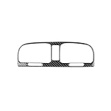 GRZPCJZM Adhesivo de fibra de carbono suave compatible con el panel de instrumentos del Golf 6 GTI R (2008-2013)(AC outlet 1Pcs)