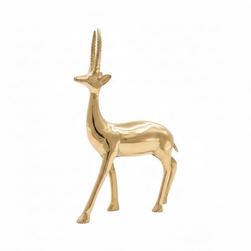 Image of Brass Deer Statue | Weight - 840 Gram Approx | Vastu Shastra & Feng Shui Remedies | Home Decor | Vastu Remedy | Size- 9 Inch | Pack of 1