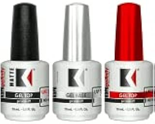3 pcs Kupa Gelfinity Soak Off Gel Base - Top Coat No Wipe - Top Matte 0.5 oz