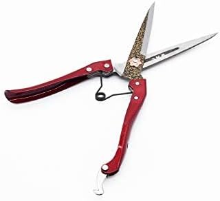 Grass Shear Sheep Shear Alpaca Shear - Coated Wear-Resistant Handle, Manganese Steel Double Blade, Strong Spring Suitable For Cattle And Sheep and Horse Hair Hand-Cut (Red 10.2 inches) - Image 4