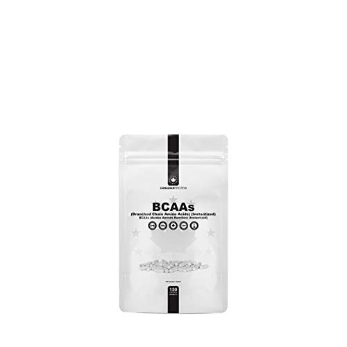 Canadian Protein Instantized BCAA Capsules | 150 Capsules | 500mg of BCAA Amino Acids, Pre Workout and Post Workout Supplement for Muscle Building and Endurance