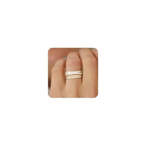 FUNEIA Stackable Gold Ring Set Cover