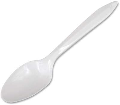 DCCS6BW - Dart S6BW Style Setter Medium Weight White Polypropylene Plastic Teaspoons