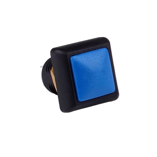 Botón cuadrado de 12 mm impermeable IP67 momentáneo azul resistente