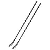 Abaodam 小型ペット用給餌スプーン ステンレススチール製 トカゲや爬虫類用 ポータブル フードスクープ ペットフード 飼い主向け 2個セット