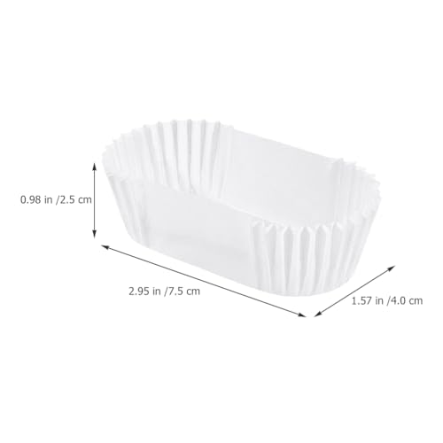 Moldes cepillados ovalados Ciieeo de papel para magdalenas y muffins, 2000 unidades 3