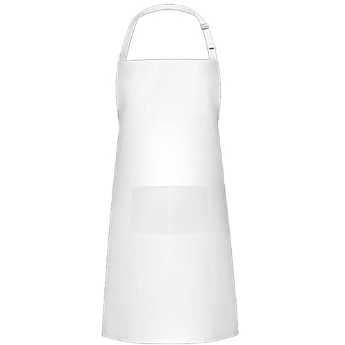 haoyuan Chef Apron White Apron with 2 Pockets Unisex Adjustable Apron Anti-Fouling Aprons for Men Women Professional Kitchen Apron for Kitchen Gardening Restaurant Barbecue Coffee