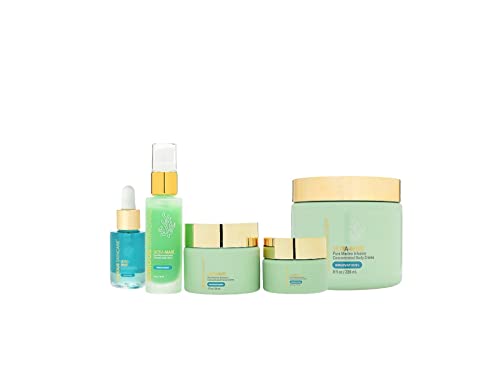 Serious Skincare Ultra-Mare Pure Marine Infusion 5 Piece Skin Care Regimen â€“ Pure Marine Infusion Serum 1 oz, Marine Infusion CrÃ¨me 2 oz., Pure Marine Infusion Eye Cream .5 oz â€“ Dual Renewal Oil .5 oz â€“ Pure Infusion Body CrÃ¨me 8 oz - Anti-Ag