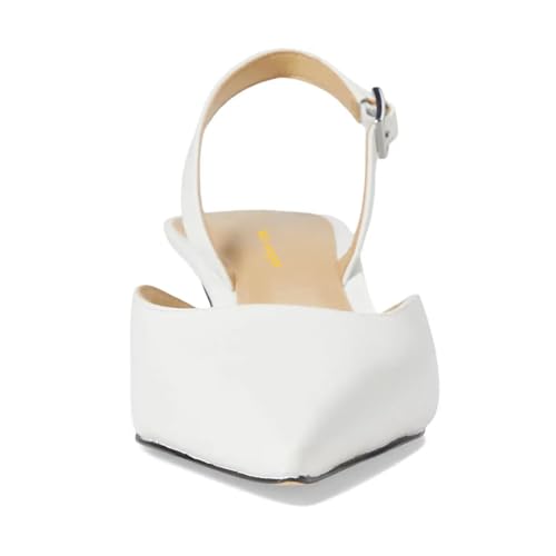 Women Trendy Pointy Toe Slingback Strap Buckle Pumps Kitten Low Heel Slip On Shoes Party Evening Club Shoes Size 4-16 US3