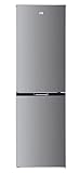 Hoover H-FRIDGE 300 Freestanding Fridge Freezer 60/40, 2 Doors, Total No Frost Technology, E Class, 247L Total Capacity, Internal Display, Integrated Handle, Silver, 54x60x181 cm - HOCH1T518EXK