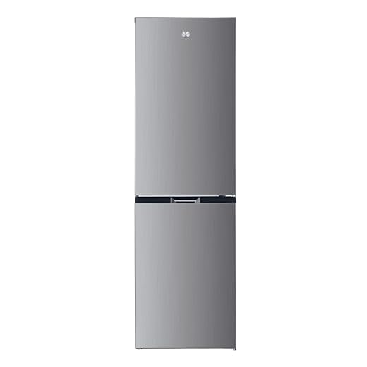 Hoover H-FRIDGE 300 Freestanding Fridge Freezer 60/40, 2 Doors, Total No Frost Technology, E Class, 247L Total Capacity, Internal Display, Integrated Handle, Silver, 54x60x181 cm - HOCH1T518EXK