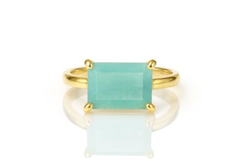 Bague en pierre amazone vibrante le cadeau personnalisé idéal pour elle