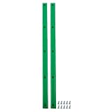 QOXEZY Paquete de 2 tiras anticolisión para monopatín, rieles de hueso de plástico de repuesto para tablas de longboard y patineta, rojo, negro, amarillo, naranja, verde
