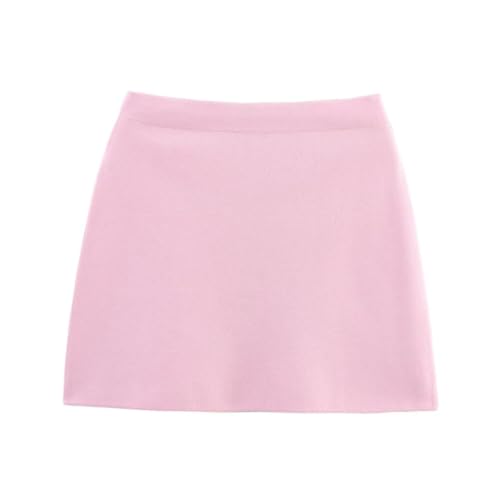 Women's 2 Piece Sweater Skirt Set Round Neck Short Sleeve Buttons Knitted Cardigan Bodycon Mini Skirt4