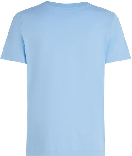Tommy Hilfiger Damen T-Shirt Kurzarm Script Graphic aus Baumwolle, Blau (Vessel Blue), XS – Ansicht 6