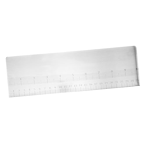 KICHOUSE Raschietto per Torte in Acciaio Inossidabile Utensile Raschietto da Cucina Spatola per Decorare Torte Utensile per Lisciare La Glassa Kit per Decorare con Scala di Misurazione