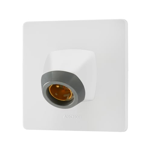 anchor by panasonic 240V 6A Modular Angle Lamp Holder (White, 39935)