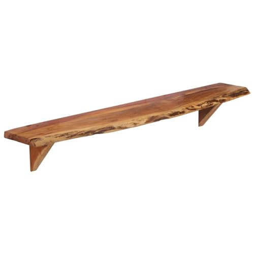 Étagère murale rustique en acacia pour une ambiance chaleureuse - 4