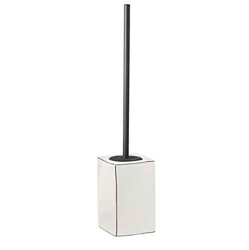 Gedy G-Lucrezia, WC-Bürste, weiß, WC-Bürste aus Keramik, Maße 46 x 10 x 10 cm und Gewicht 0,698 kg, Design R&S, 2 Jahre Garantie, Einzigartig