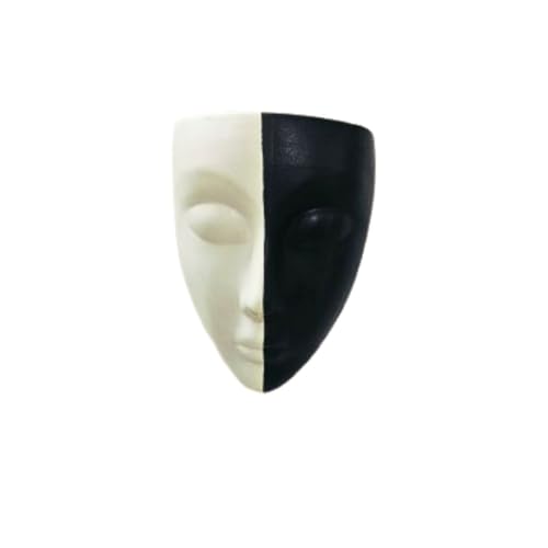 Image of Ceramic Lady Face Wall Hanging Planter | 17.5 x 13.5 cm Abstract Face Vase for Indoor Wall, Living Room, Balcony & Home Decor (Black & White)