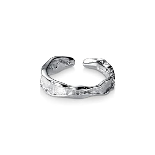 Bague en argent fin géométrique ajustable pour femme