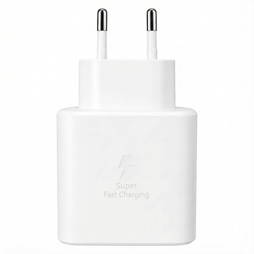 45W Cargador USB C para Samsung Galaxy S25 Ultra S24 FE S23 Plus S22+ S21 S20 A73 A55 A54 A35 A34 A16 A15 Z Fold Z Flip, Cargador For Samsung Carga rapida, Tipo C Enchufe Adaptador de Pared(Sin Cable)