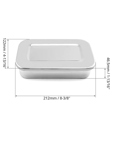 Boîte solide pour instruments QWORK en acier inoxydable durable 4 pièces - 7