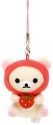 Amazon.co.jp: リラックマぬいぐるみ携帯クリーナーストラップ(いちご