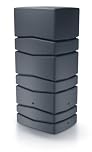 Garden Large Rectangular Plastic Water Butt Set Inc Connection kit 350 450 650 litres (350 Litres, Anthracite)