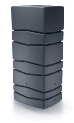 Garden Large Rectangular Plastic Water Butt Set Inc Connection kit 350 450 650 litres (350 Litres, Anthracite)