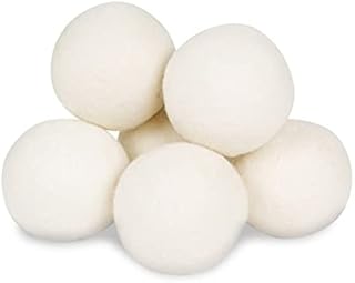 Wool Dryer Balls - Smart Sheep 6-Pack - XL Premium Natural Fabric Softener Award-Winning - Wool Balls Replaces Dryer Sheets - Wool Balls for Dryer - Laundry Balls for Dryer
