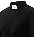 Mambabaco Black Long Sleeve Church Dress for Women Clergy Dress with Tab Collar (US, X-Large, Regular, Black)