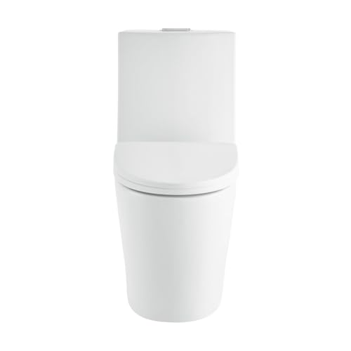Swiss Madison St. Tropez One-Piece 14\" Rough-in 1.1/1.6 GPF Dual Top Vortex Flush Elongated Toilet in Matte White - Thumbnail 7