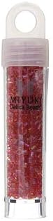Miyuki Delica 8/0 RD 5.2gms Japanese Seed Beads - Light Cranberry AB Lined-Dyed