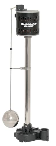 Superior Pump 92551 1/2 HP Cast Iron Pedestal Pump , Black