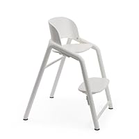 Bugaboo Giraffe Wooden Baby High Chair, Adjustable in 1 Second, Easy to Clean, Safe and Ergonomic Highchair, Suitable from Birth in Combination with Newborn Set (Sold Separately), White