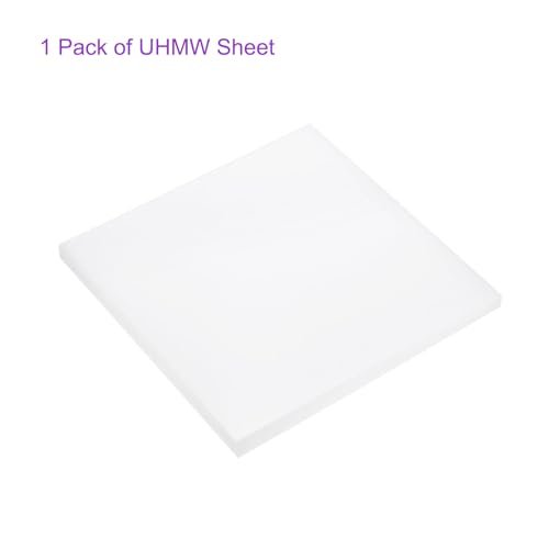 Image of DMiotech 6 x 6 x 1 /2 Inch Plastic UHMW Sheets, Ultra High Molecular Weight Polyethylene, Opaque White Polyethylene Board for Automotive, Chemical, Manufacturing, DIY Home Kitchen