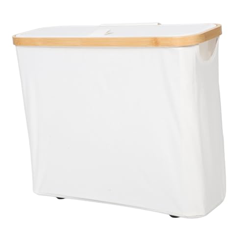 SOLUSTRE Freestanding Toilet Paper Storage Basket Lid Versatile Container for Bathroom and Kitchen Beige Tissue Organizer Easy Maintenance and Assembly Dustproof and Design