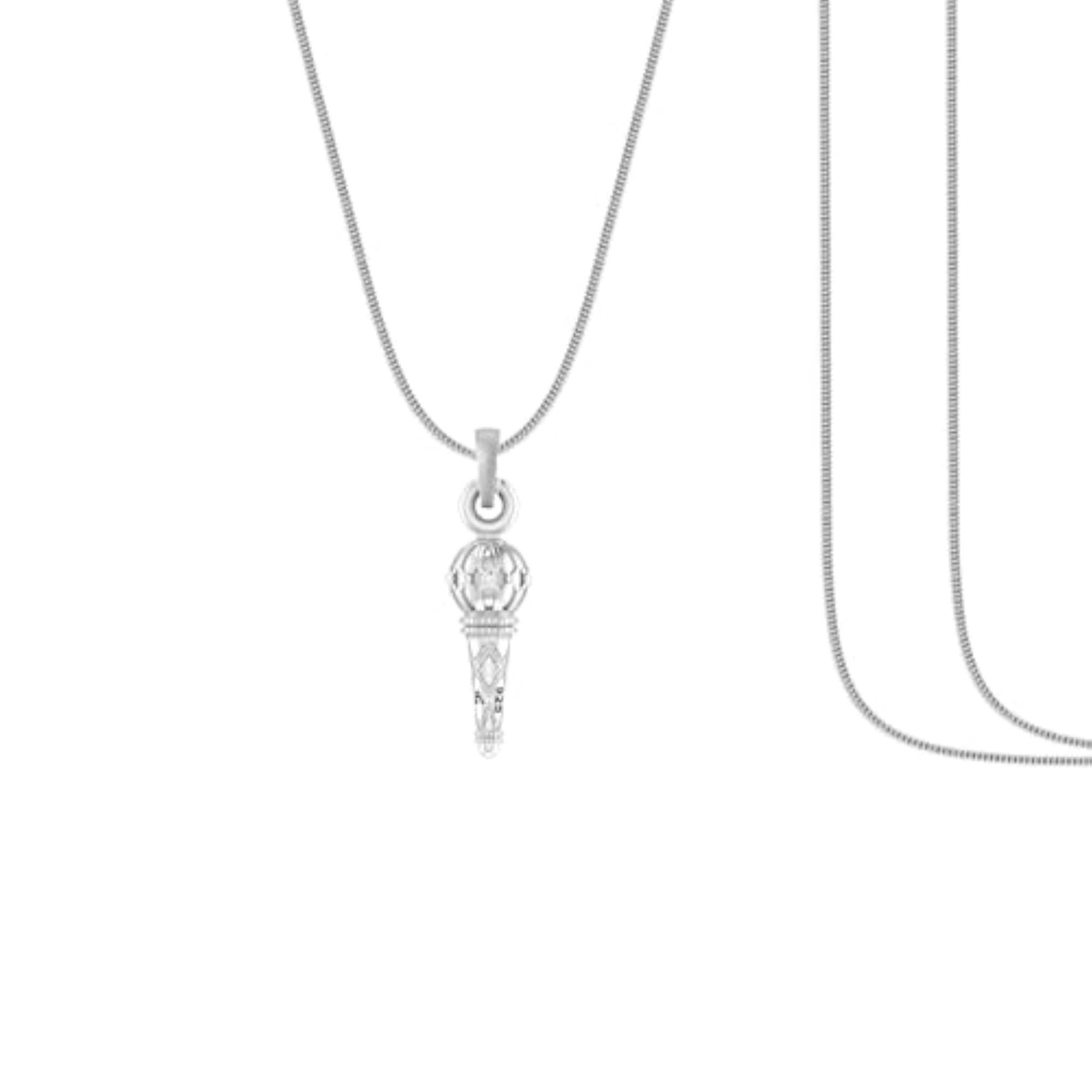 God Hanuman Sterling Silver Bajrang Bali Gada Pendant