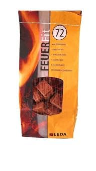 Kaminanzünder LEDA FEUERFit, 72 Stück, Anzündwürfel aus Nadelholz-Weichfasern mit Paraffin, Umweltfreundlich, Geruchsneutral, für Kamine/Kachelöfen und Grills (12 Pack = 864 Stück)