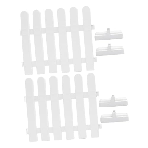 TOYANDONA 1Juego Valla de Jardín Decorativa de PVC Césped y Exteriores